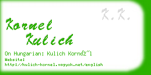 kornel kulich business card